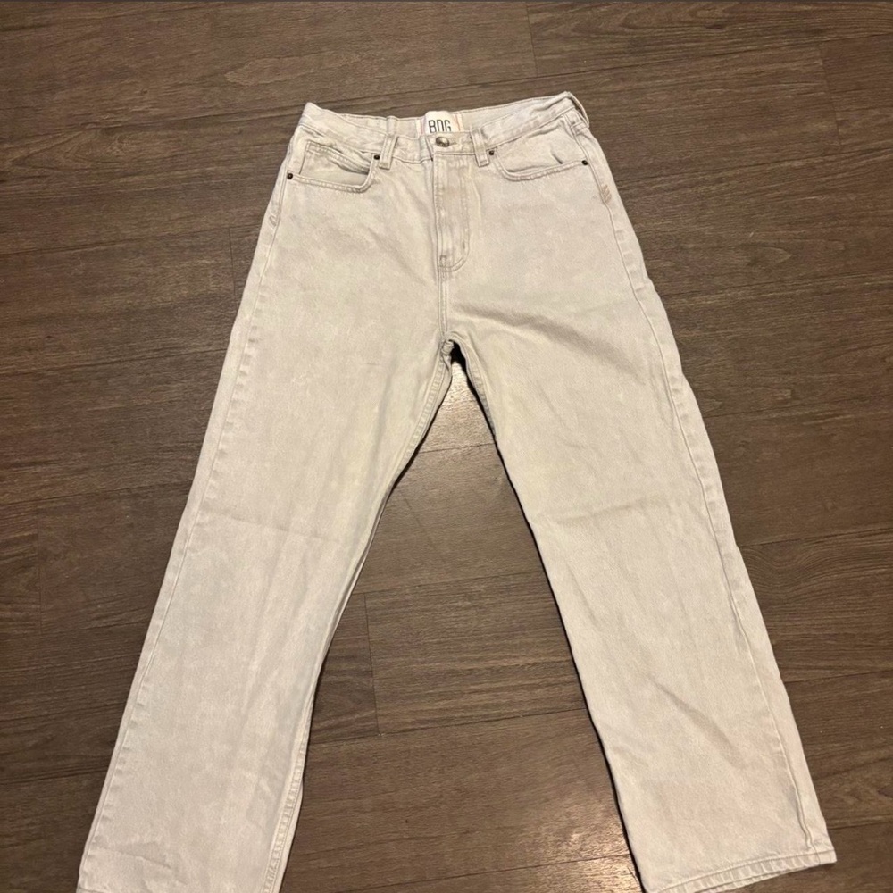 BDG Men's Light Gray Straight Jeans
